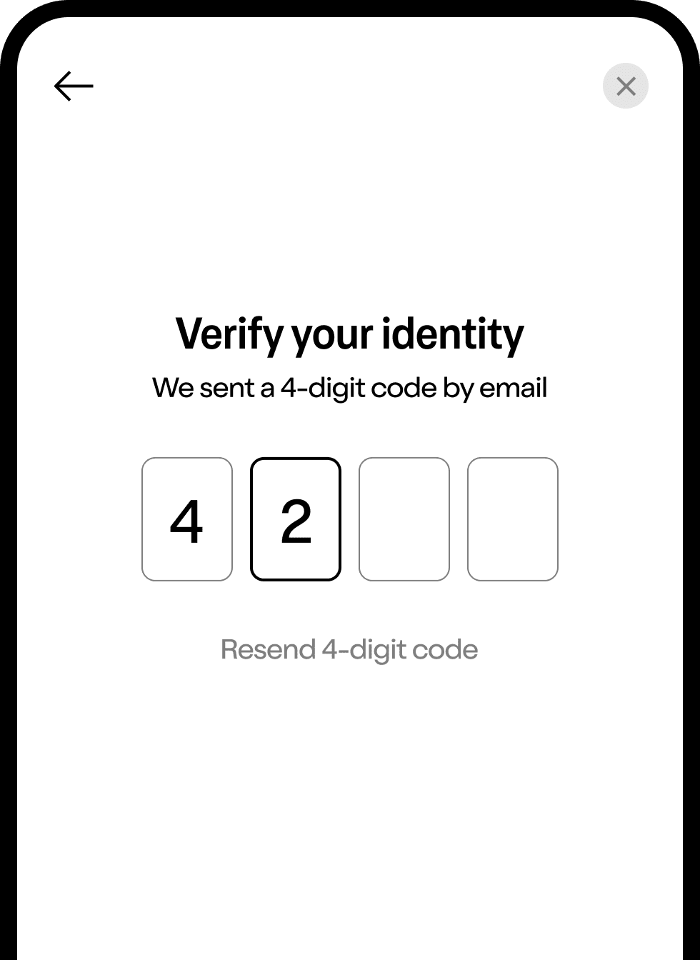 A phone displaying passwordless login functionality